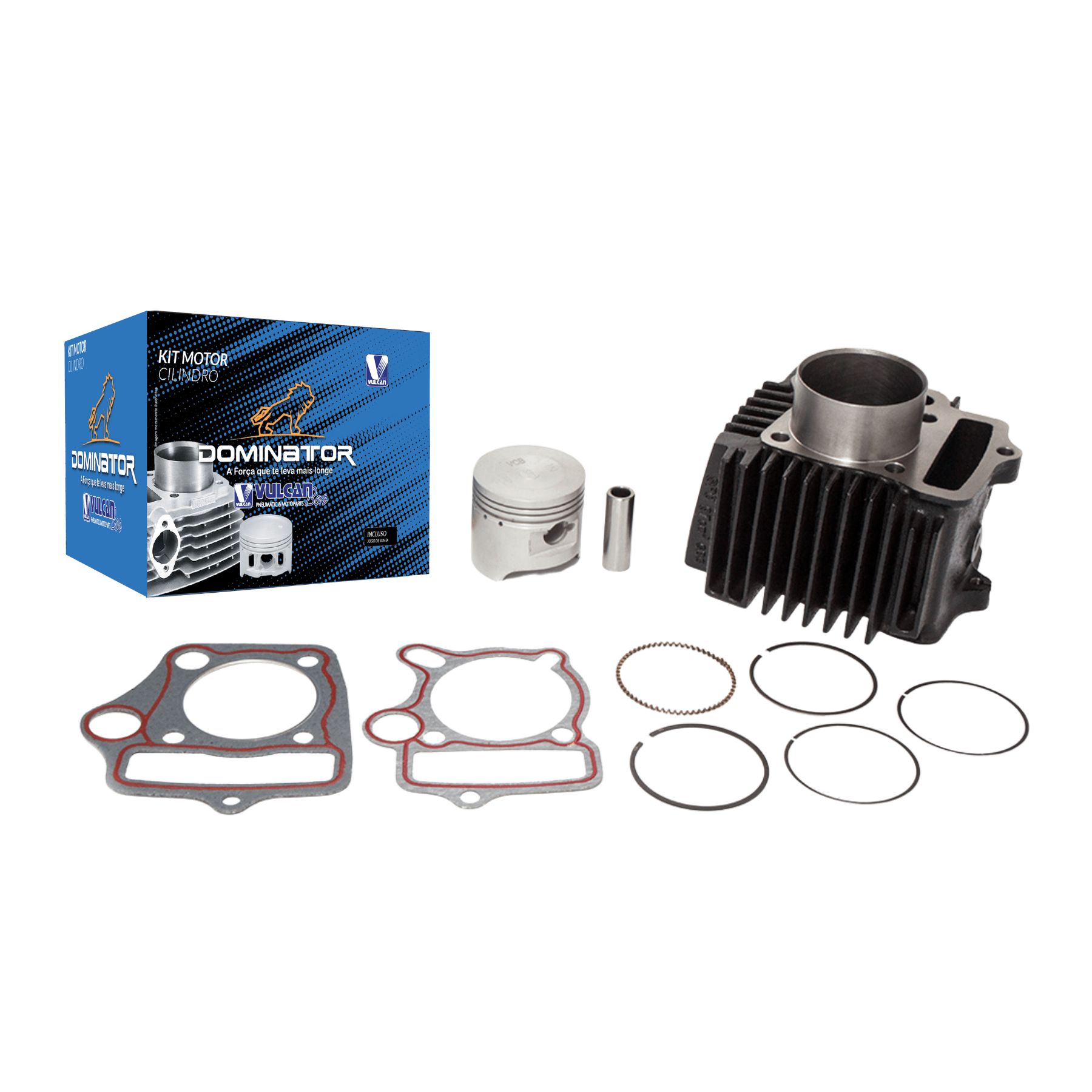 Kit cilindro do motor p/ moto honda cbx 250 twister 01/08 - xr 250 tornado 01/08 up grade 250cc p/ 293cc (compl. c/ kit "a" de juntas)